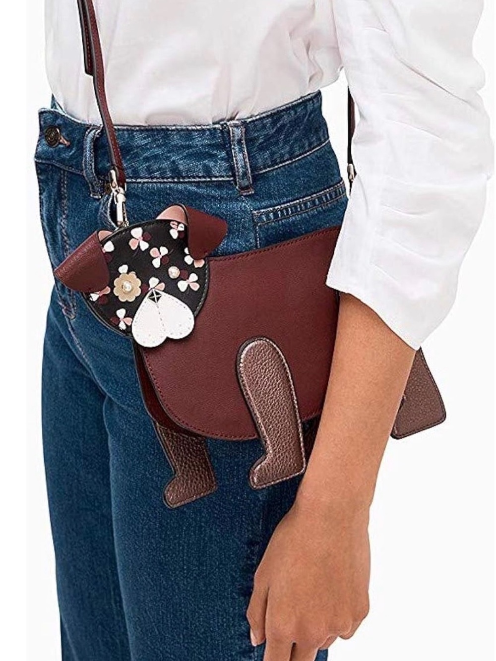 Rare Kate Spade Floral Pup dog novelty crossbody bag - Picture 9 of 9